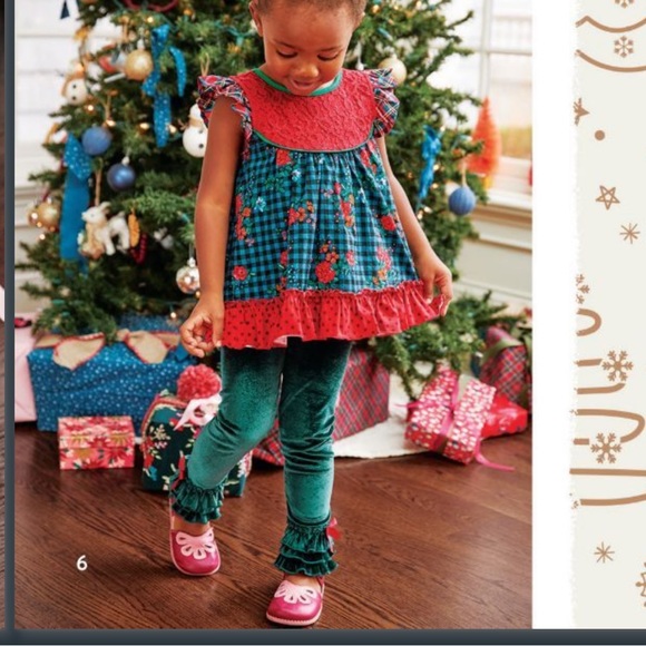 matilda jane boughs of holly tunic top & leggings - Picture 2 of 3